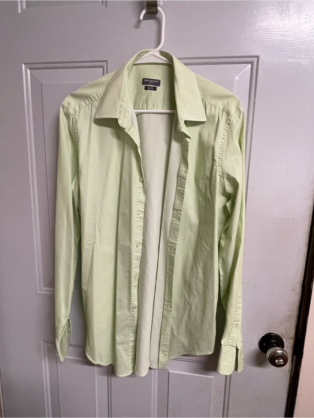 Van Heusen Men's Light Green Button-Up Shirt L